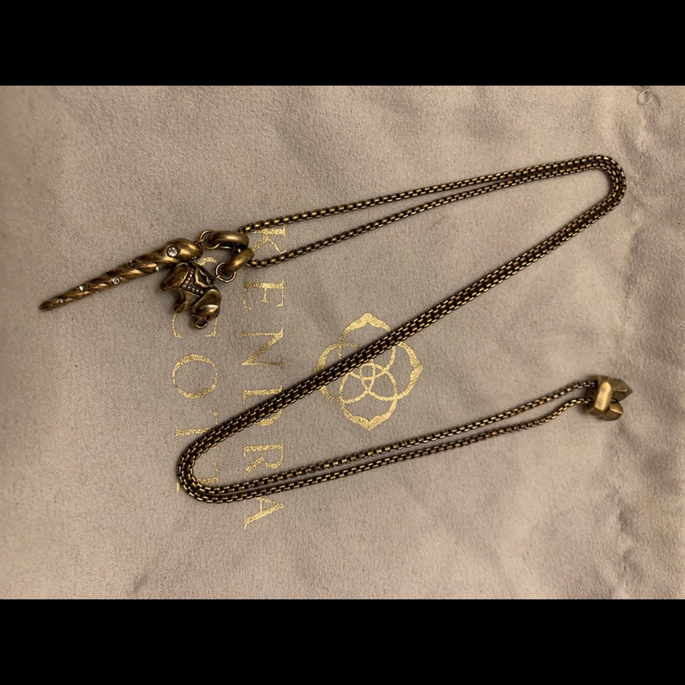 Kendra Scott adjustable charm necklace.